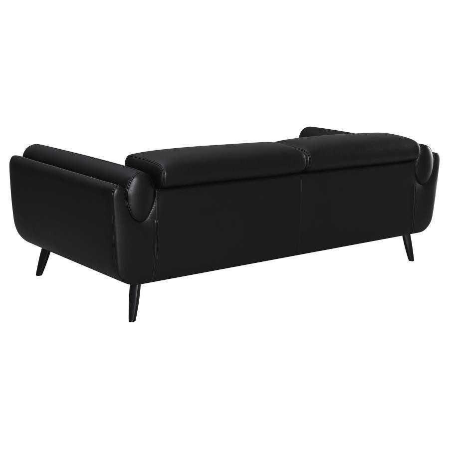 Shania 2-piece Track Arms Living Room Set Black 509921-S2 Coaster FredCo