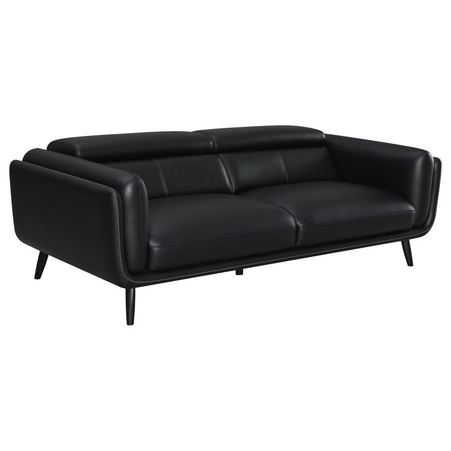 Shania 2-piece Track Arms Living Room Set Black 509921-S2 Coaster FredCo