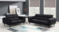 Shania 2-piece Track Arms Living Room Set Black 509921-S2 Coaster FredCo