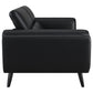 Shania 3-piece Track Arms Living Room Set Black 509921-S3 Coaster FredCo