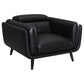 Shania 3-piece Track Arms Living Room Set Black 509921-S3 Coaster FredCo