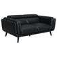 Shania 3-piece Track Arms Living Room Set Black 509921-S3 Coaster FredCo