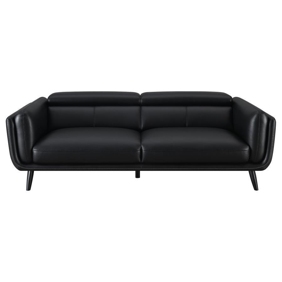 Shania 3-piece Track Arms Living Room Set Black 509921-S3 Coaster FredCo