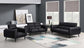 Shania 3-piece Track Arms Living Room Set Black 509921-S3 Coaster FredCo