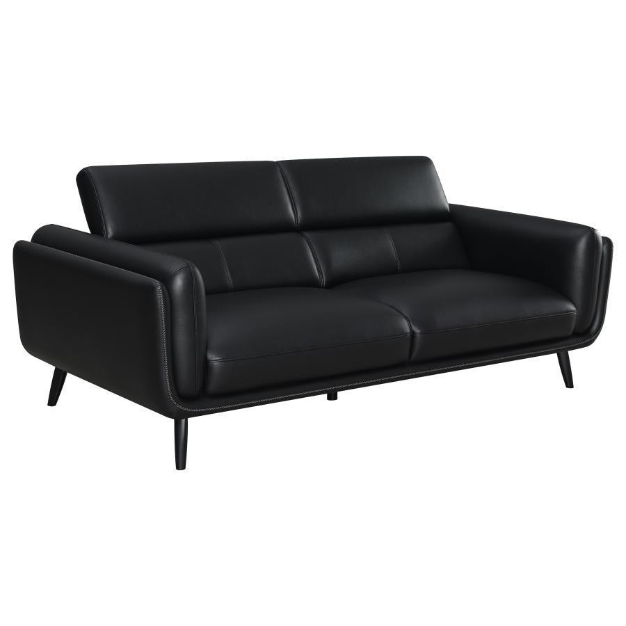 Shania 3-piece Track Arms Living Room Set Black 509921-S3 Coaster FredCo