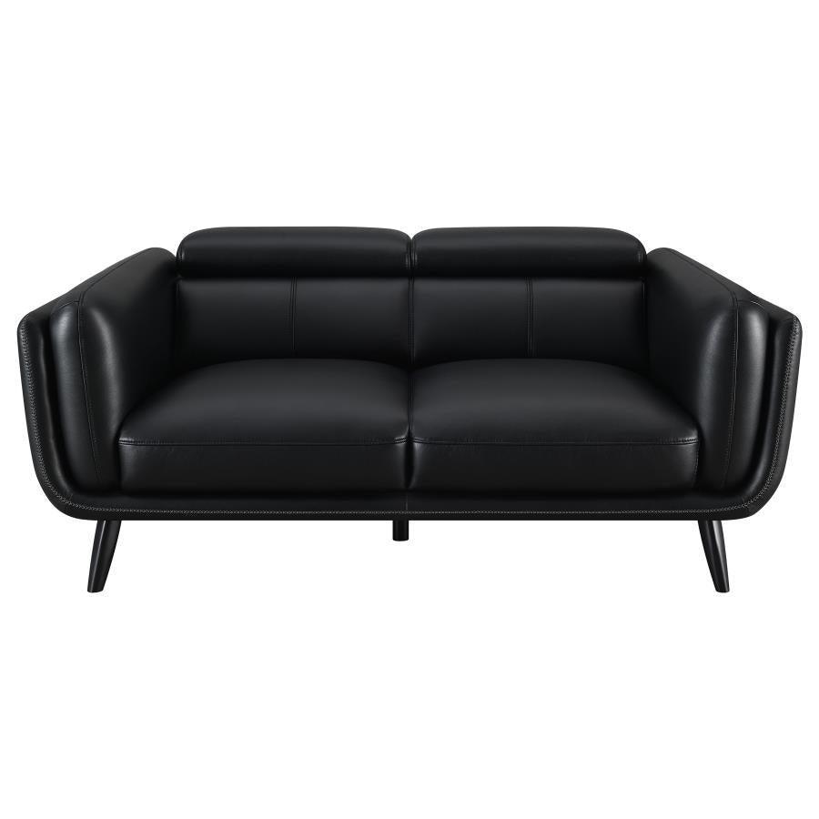 Shania 3-piece Track Arms Living Room Set Black 509921-S3 Coaster FredCo