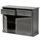 Sheldon Modern and Contemporary Vintage Grey Finished Wood and Synthetic Rattan 2-Door Dining Room Sideboard Buffet FredCo