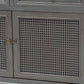 Sheldon Modern and Contemporary Vintage Grey Finished Wood and Synthetic Rattan 2-Door Dining Room Sideboard Buffet FredCo