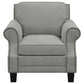 Sheldon Upholstered Living Room Set with Rolled Arms Grey 506871-S3 Coaster FredCo