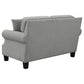 Sheldon Upholstered Living Room Set with Rolled Arms Grey 506871-S3 Coaster FredCo