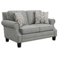 Sheldon Upholstered Living Room Set with Rolled Arms Grey 506871-S3 Coaster FredCo