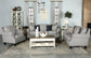 Sheldon Upholstered Living Room Set with Rolled Arms Grey 506871-S3 Coaster FredCo