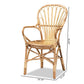 Sheraton Modern and Contemporary Natural Finished Rattan Armchair FredCo
