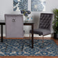 Sherine Contemporary Glam and Luxe Grey Velvet Fabric and Silver Metal 2-Piece Dining Chair Set FredCo