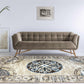 Shiloh Non-Slip Foldable Distressed Medallion Nylon Rug FredCo