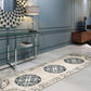 Shiloh Non-Slip Foldable Distressed Medallion Nylon Rug FredCo