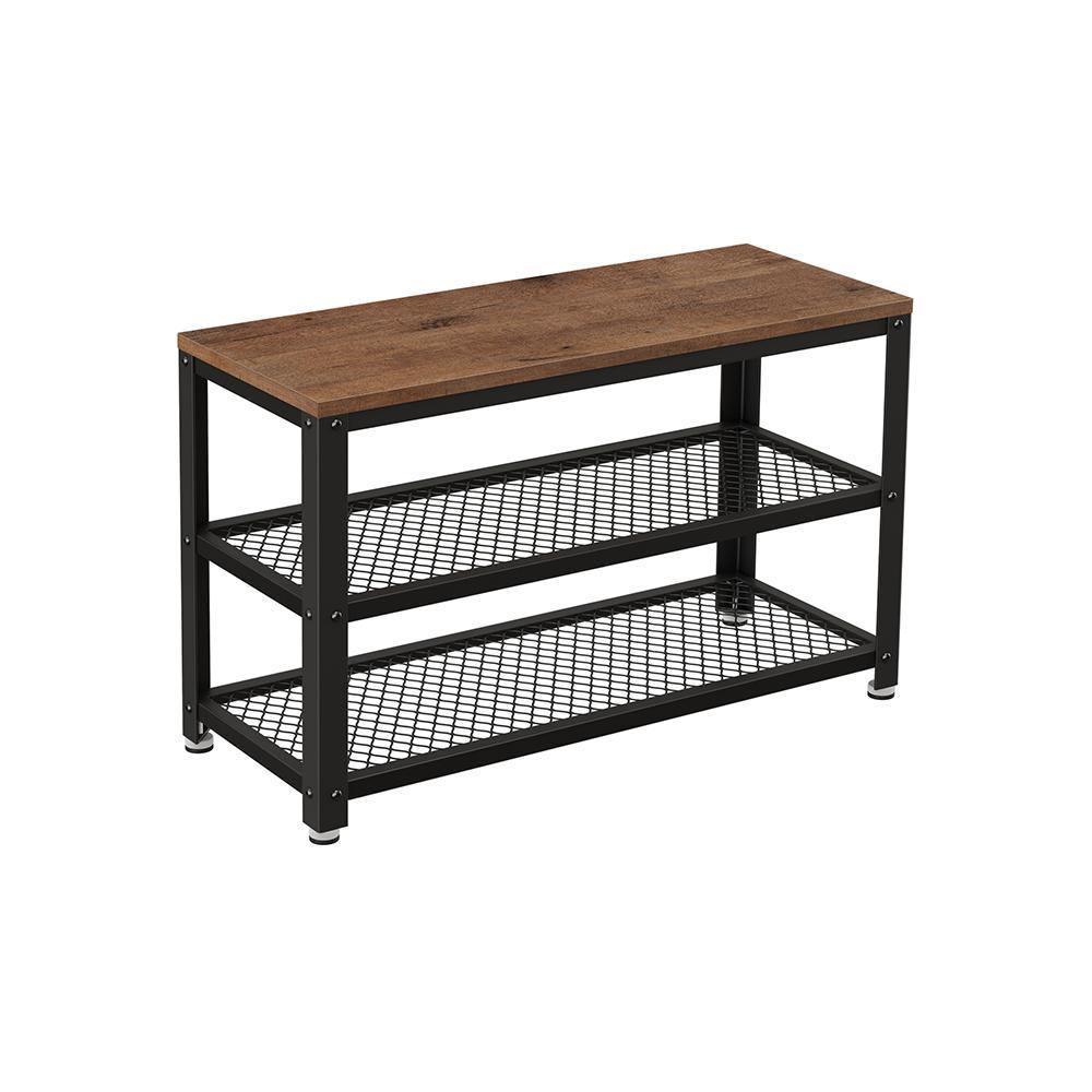Shoe Bench Hazelnut Brown and Black FredCo