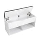 Shoe Bench White and Gray FredCo