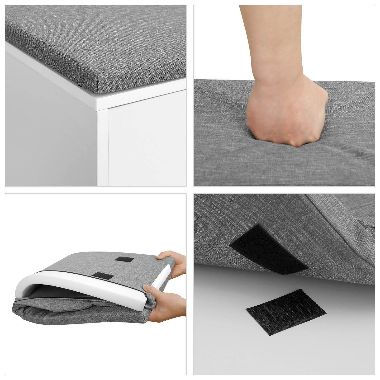 Shoe Bench White and Gray FredCo