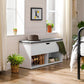 Shoe Bench White and Gray FredCo