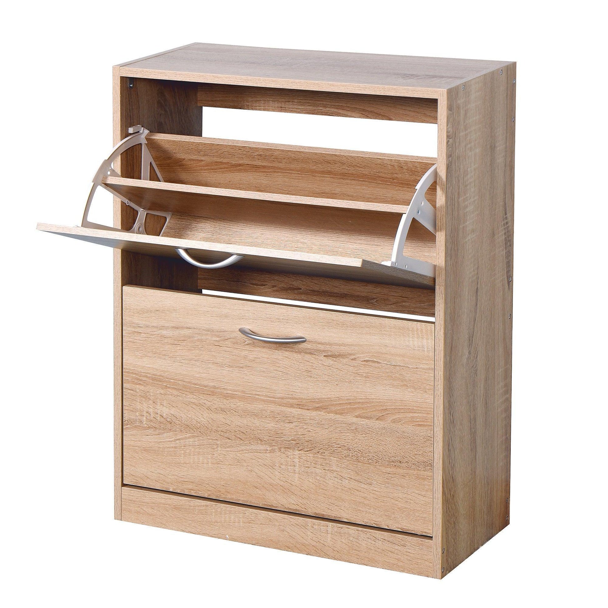 Shoe Cabinet for Entryway, White Shoe Storage 20.94x9.45x43.11 inch FredCo