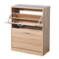 Shoe Cabinet for Entryway, White Shoe Storage 20.94x9.45x43.11 inch FredCo