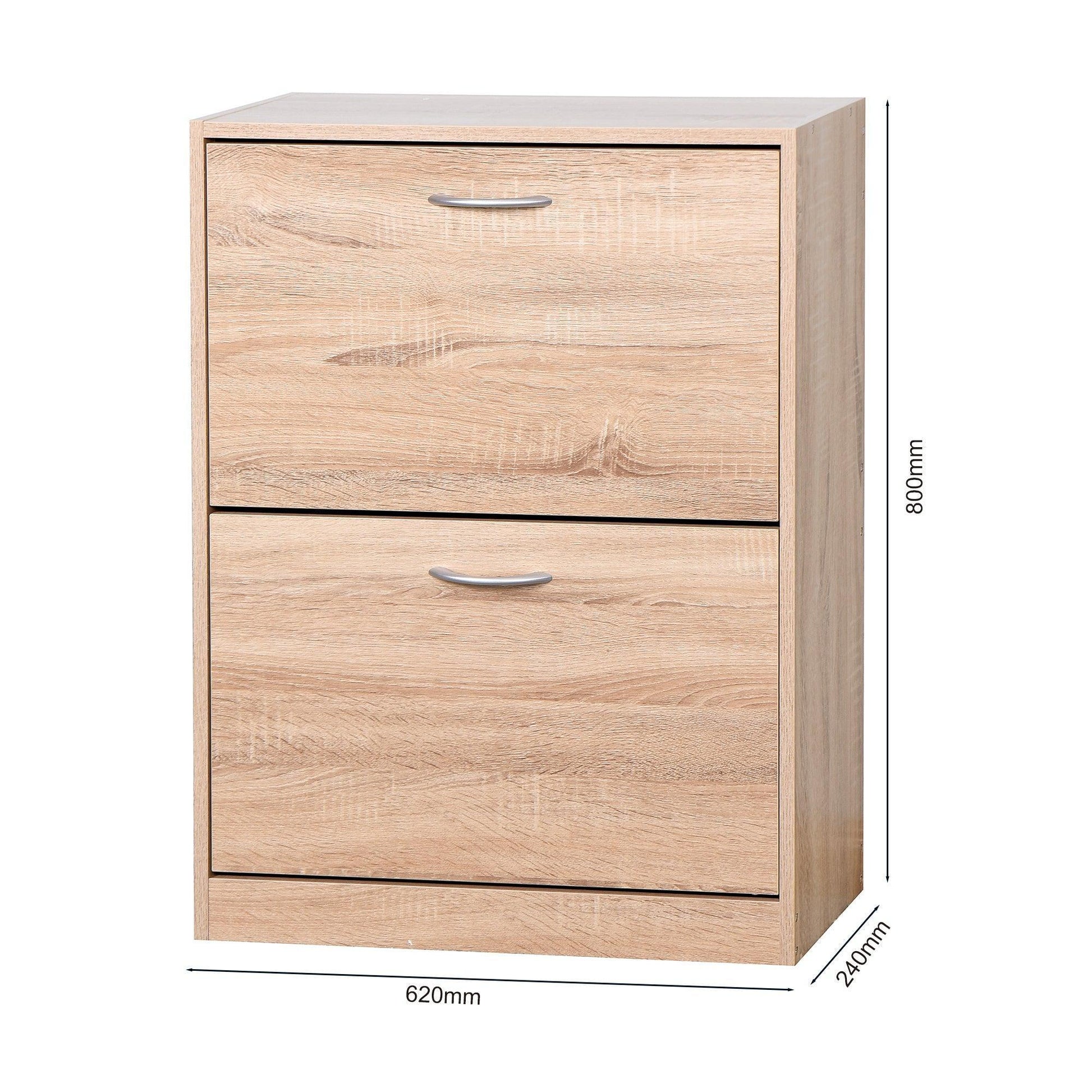 Shoe Cabinet for Entryway, White Shoe Storage 20.94x9.45x43.11 inch FredCo