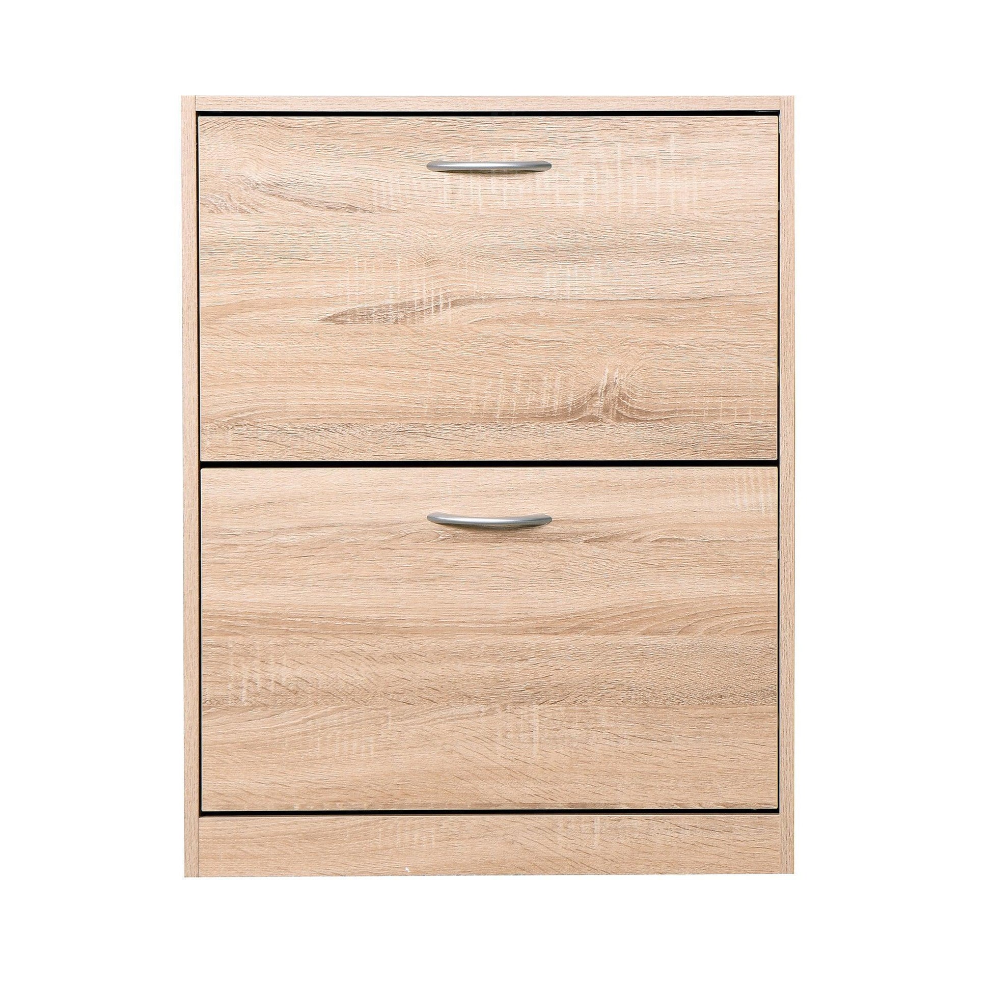 Shoe Cabinet for Entryway, White Shoe Storage 20.94x9.45x43.11 inch FredCo