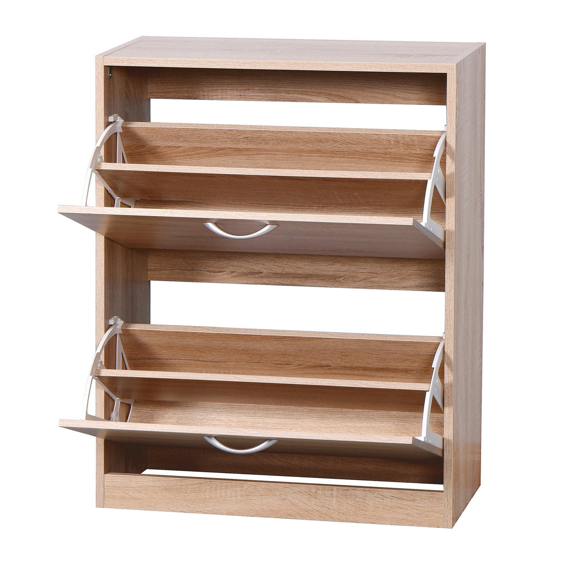 Shoe Cabinet for Entryway, White Shoe Storage 20.94x9.45x43.11 inch FredCo