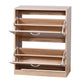 Shoe Cabinet for Entryway, White Shoe Storage 20.94x9.45x43.11 inch FredCo