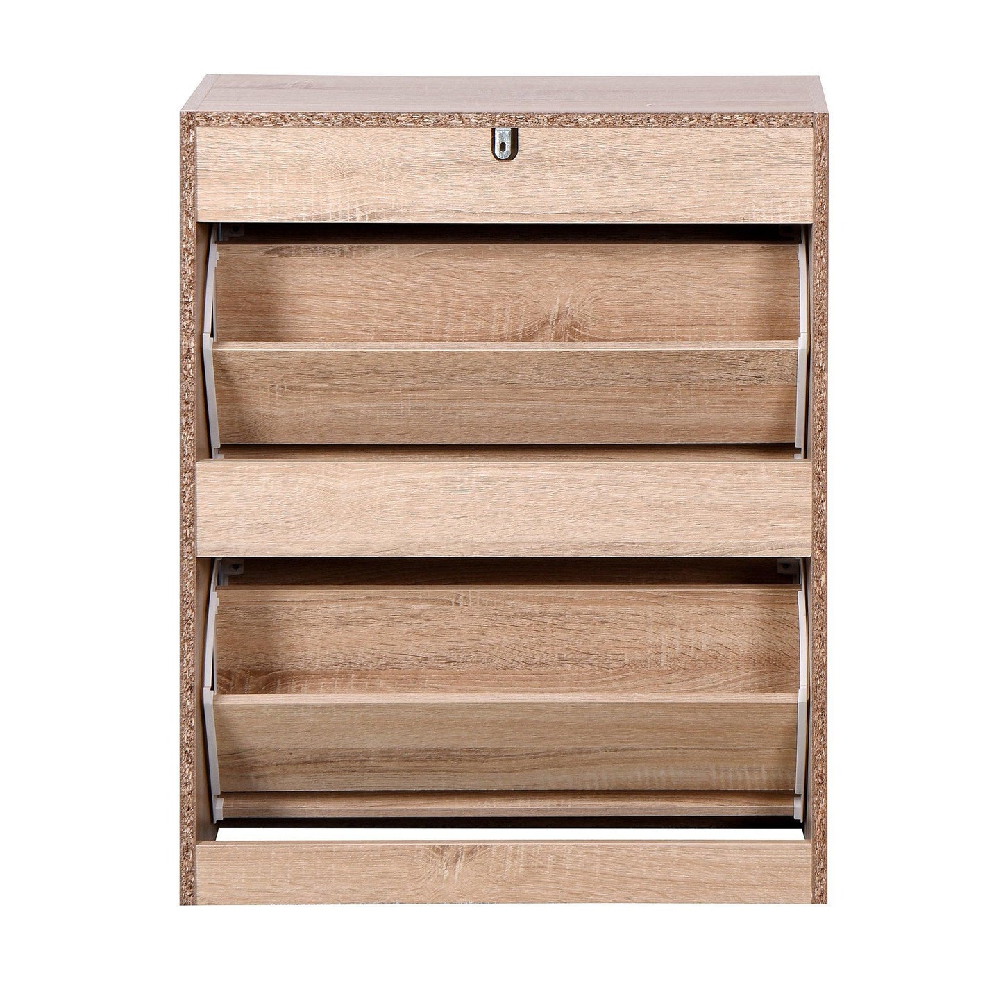 Shoe Cabinet for Entryway, White Shoe Storage 20.94x9.45x43.11 inch FredCo