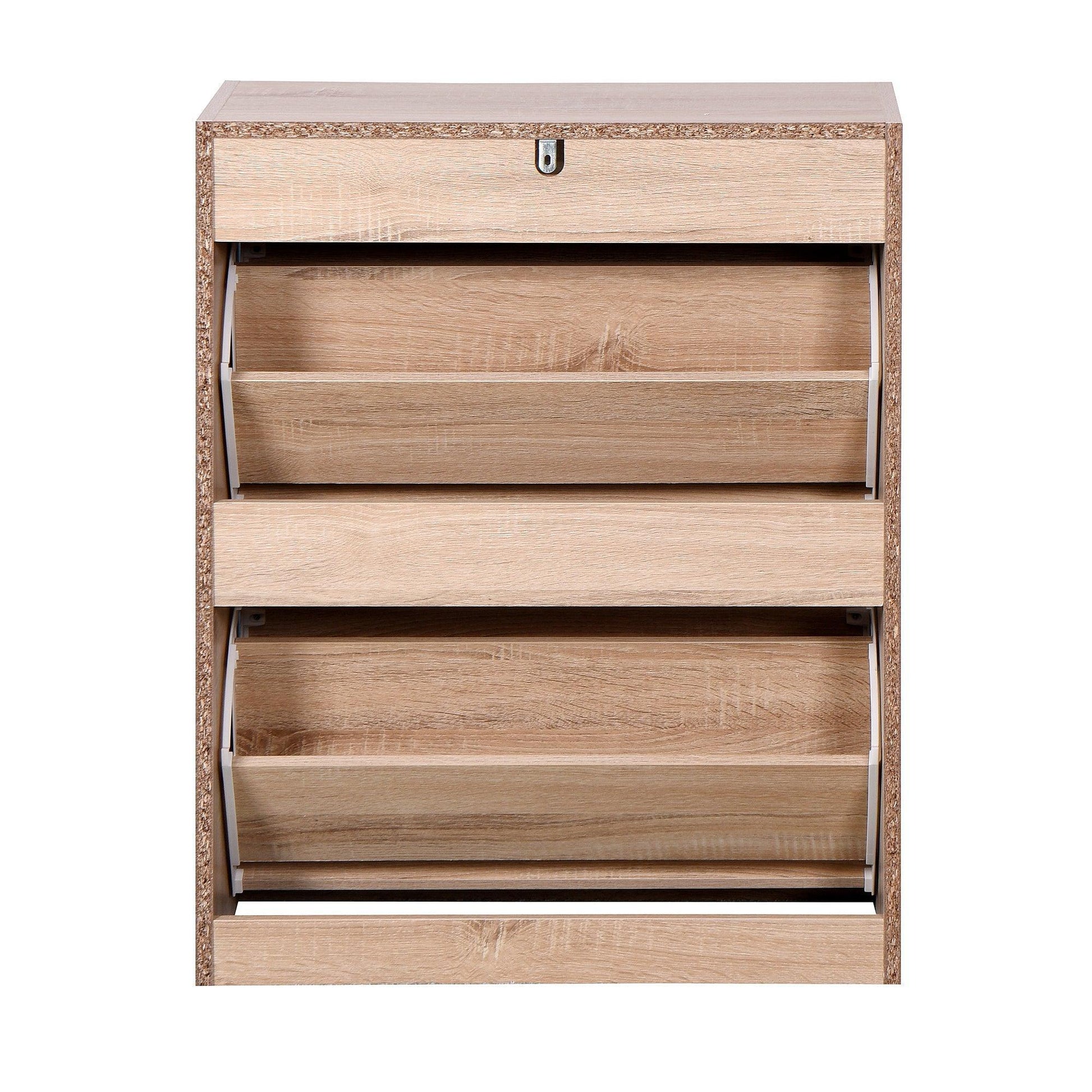 Shoe Cabinet for Entryway, White Shoe Storage 20.94x9.45x43.11 inch FredCo