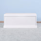 Shoe Cabinet with 2 Drawers and 2 Doors Living Room Storage Bench with White Cushion FredCo