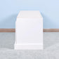 Shoe Cabinet with 2 Drawers and 2 Doors Living Room Storage Bench with White Cushion FredCo
