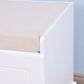 Shoe Cabinet with 2 Drawers and 2 Doors Living Room Storage Bench with White Cushion FredCo
