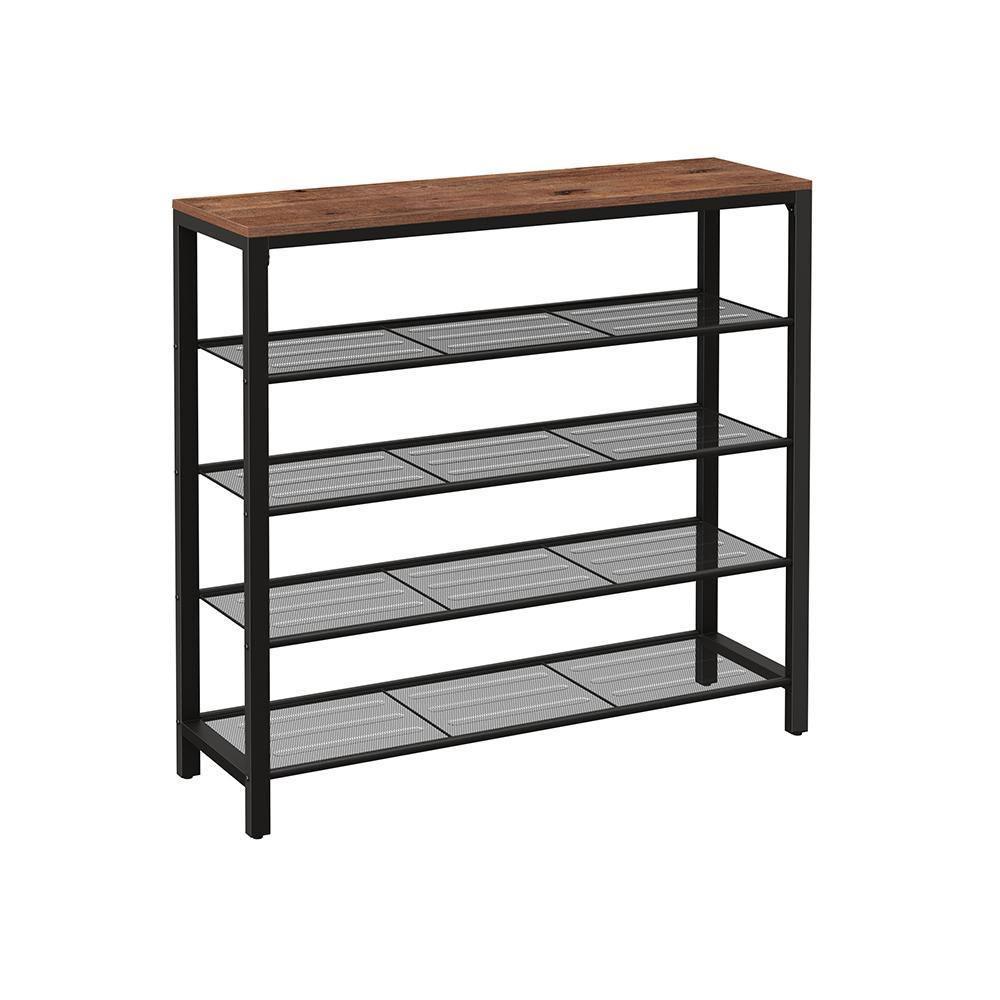 Shoe Rack Hazelnut Brown and Black FredCo