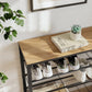 Shoe Rack Honey Brown and Black FredCo