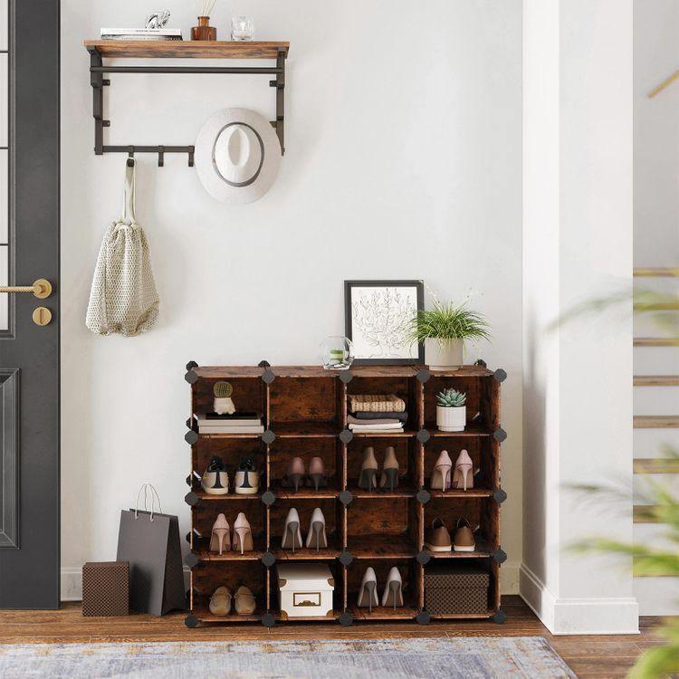Shoe Rack Rustic Brown FredCo