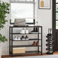 Shoe Rack Rustic Brown and Black FredCo