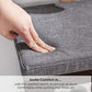 Shoe Storage Bench with Cushion, Brown and Gray FredCo
