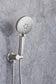 Shower Faucet Set, Wall Mount Round, 10 Inch Rain Shower Head with Spray, Solid Brass FredCo