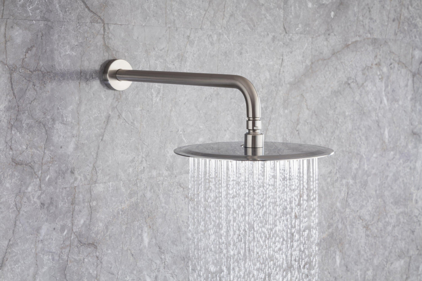 Shower Faucet Set, Wall Mount Round, 10 Inch Rain Shower Head with Spray, Solid Brass FredCo