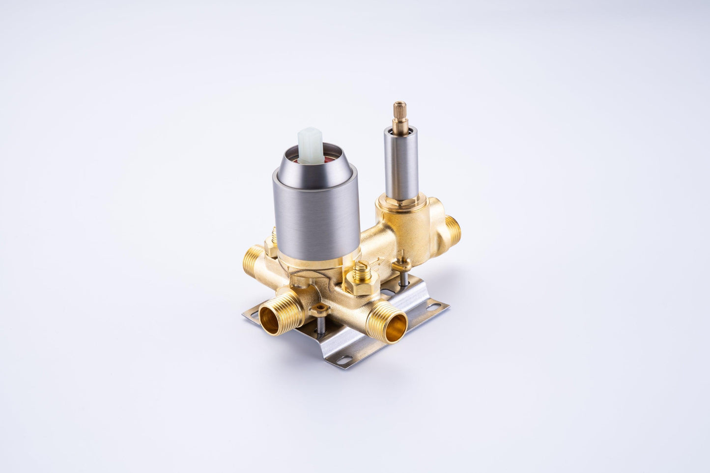 Shower Faucet Set, Wall Mount Round, 10 Inch Rain Shower Head with Spray, Solid Brass FredCo