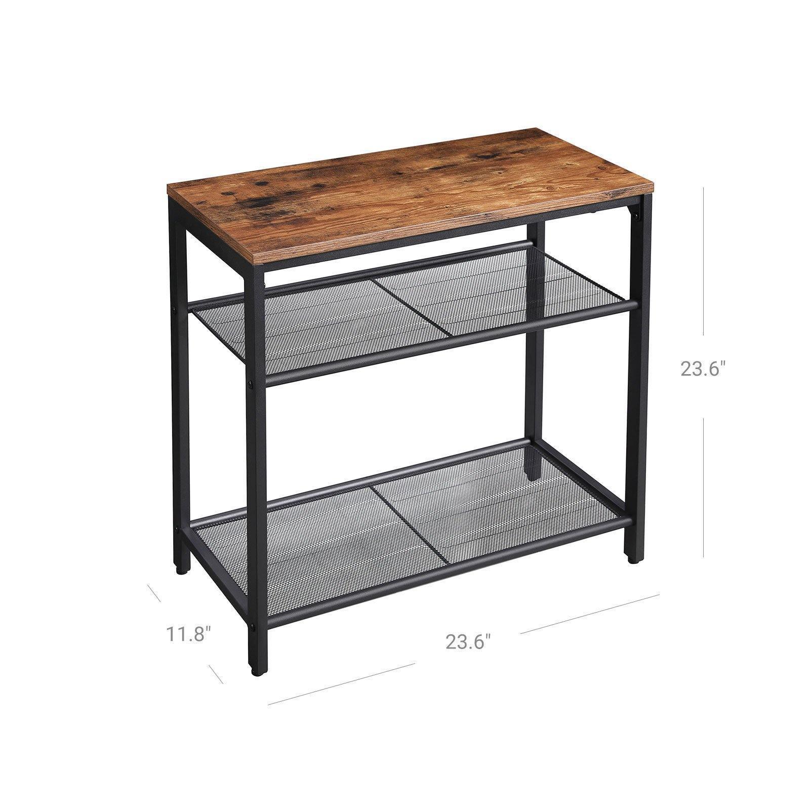 Side Table Rustic Brown FredCo