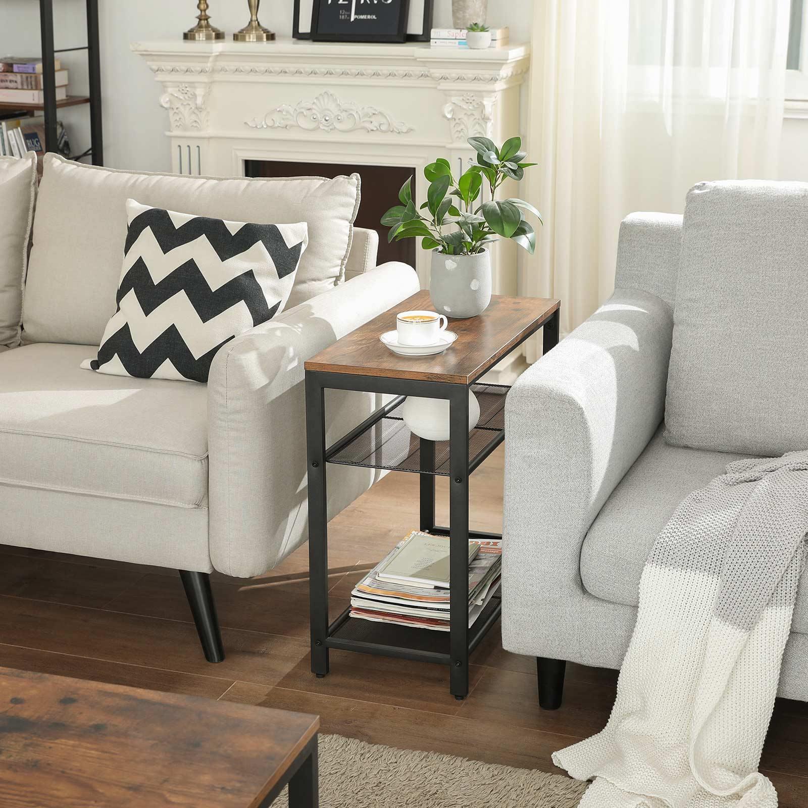 Side Table Rustic Brown FredCo