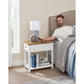 Side Table with Charging Station AC and USB White FredCo
