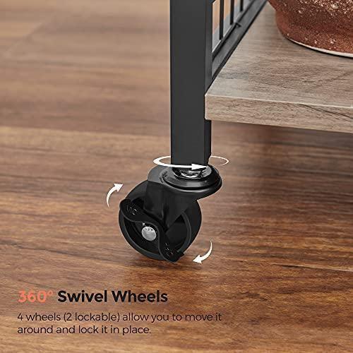 Side Table with Lockable Wheels FredCo