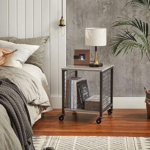 Side Table with Lockable Wheels FredCo
