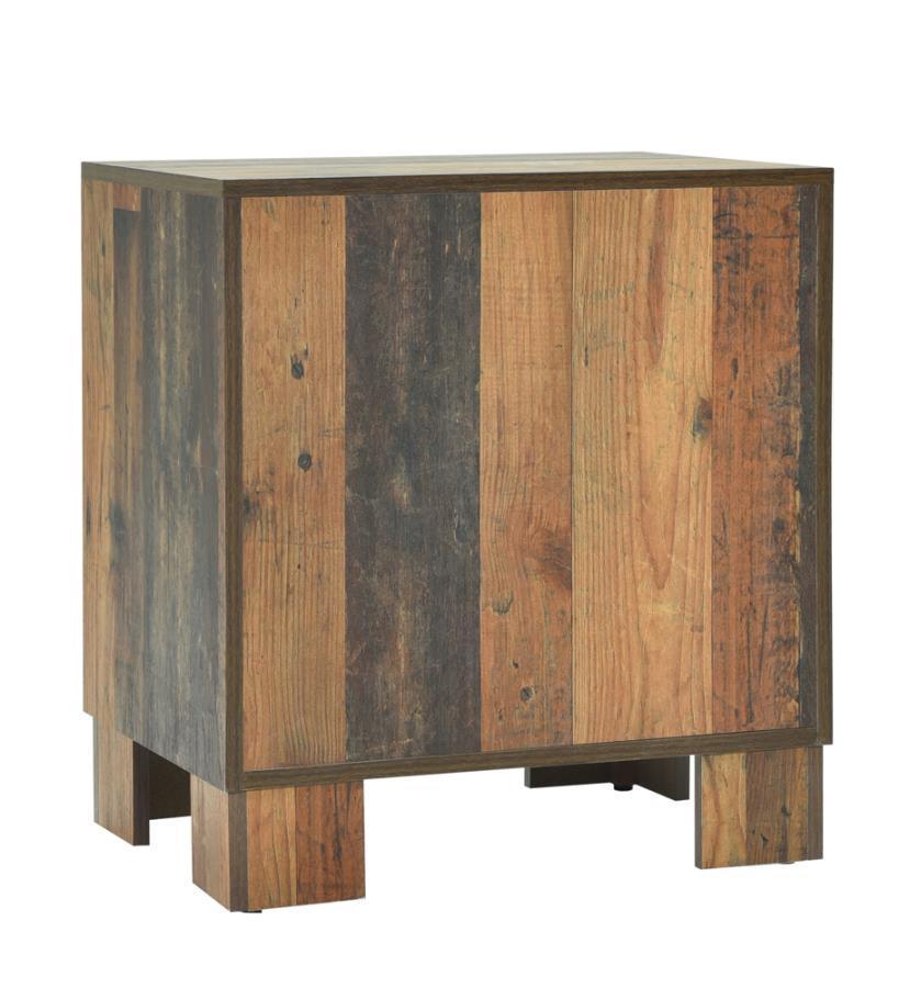 Sidney 2-drawer Nightstand Rustic Pine 223142 Coaster FredCo