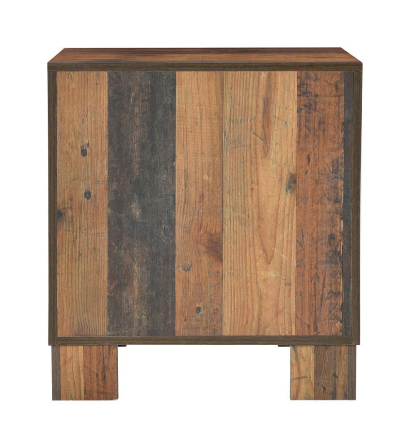 Sidney 2-drawer Nightstand Rustic Pine 223142 Coaster FredCo
